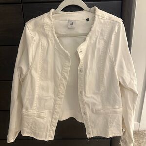 Cabi Women's White Denim Jacket